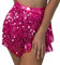Ushiny Lentejuelas Flecos Falda Borla Vientre Cadera Bufanda Falda de Baile Abrigo Verano Playa Rave Moda joyería Corporal para Mujeres y niñas