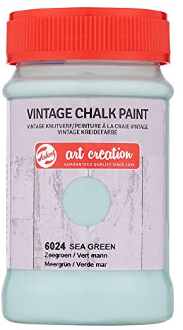 Talens Art Creation Vintage Chalk Sea Green 6024-100 ml - Matte Finish Interior Chalk Paint - Ideal for Wood - Vintage Look - Mixable Colours