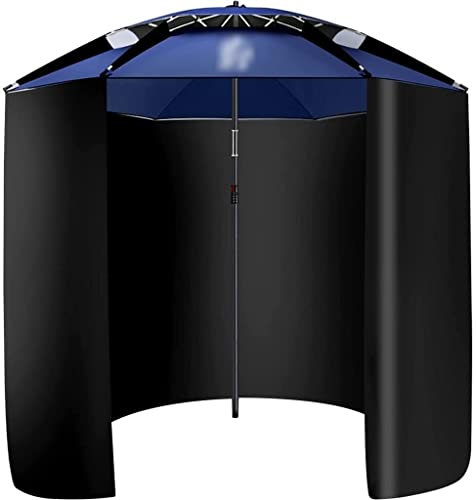 XCC Outdoor Parasol Thickened sunscreen umbrella, 360° universal umbrella for park beach, With cloth umbrella for camping barbecue 2.2m