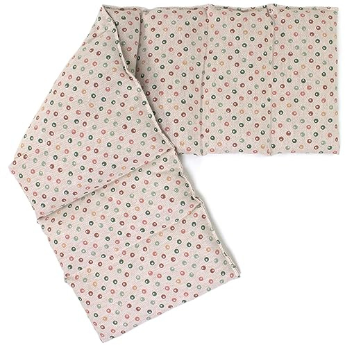 Rapssamenkissen XXL 8-Kammer 75x20cm - Bio-Stoff Punkte Wärmekissen Körnerkissen
