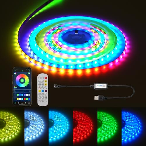 RYE LED Neon COB Strip Light kit,5V 3M USB RGBW Rope Lights,APP/Remote Control Colour Chang Music Sync Smart Led Light,for TV Backlight, or Other Indoor Ambient Decoration,Excluding Power Supply