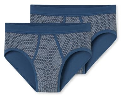 Schiesser Herren 2 Pack Sportslip mit Eingriff - Classic, braungrau_172691, 9