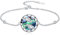 enjoylifecreative Damen Sternzeichen Fische Armband 925er Sterling Silber Pisces Horoskop Abalone Muschel Armkette Sternbild Astrologie Geburtstag Schmuck Geschenke für Frauen Mädchen