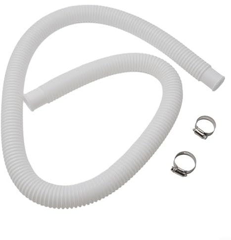 Swimming Pool Filter Pump Hose 32mm Diameter Flexible Water Supply Pipe 1.5M Length Connector for Above Ground Pool System Filter Pump Model 607 637 Swimming Pool Accessories