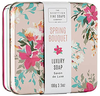 Scottish Soaps Soap In A Tin Floral Spring Bouquet 100g