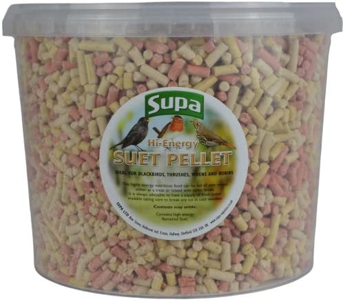 Supa Mixed Suet Pellets for Wild Birds, 3 Litre Bucket, High Energy Protein Rich Treat For Garden Birds, Attract More Birds To Your Garden, Quality Wild Bird Food