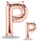 FUNXGO® Buchstaben Folienballons in Rose Gold I 100cm + 40cm I Luftballon Buchstaben Dekoration I Deko zum Geburtstag I Fliegt mit Helium I Happy Birthday, Party, Hochzeit (Rosegold[P])