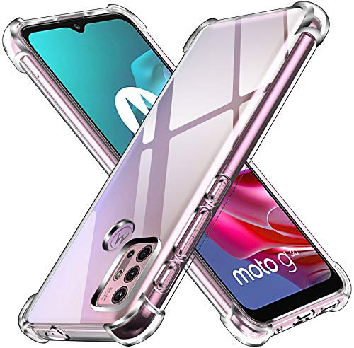 ivoler Klar Silikon Hülle für Motorola Moto G30 / Moto G20 / Moto G10 mit Stoßfest Schutzecken, Dünne Weiche Transparent Schutzhülle Flexible TPU Durchsichtige Handyhülle Kratzfest Case Cover