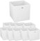 Murago - 10er Set Faltbox ca. 30x30x30 cm Weiß Würfel Aufbewahrungsbox faltbar Aufbewahrungskörbe Einschub Korb Boxen Box Stoff Regalkorb Klappbox