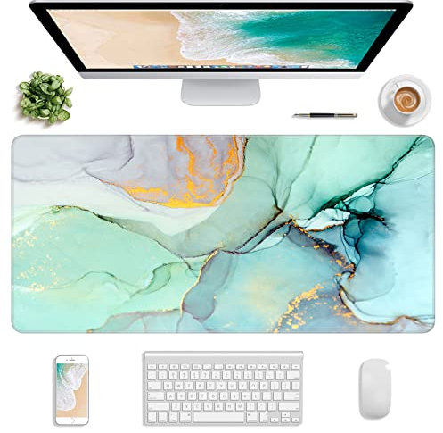 Atufsuat Erweitertes Gaming-Mauspad, XXL großes Mauspad 77 x 36 cm, Computer-Tastatur-Mauspad, wasserdichte Schreibtischunterlage mit Genähten Kanten und Rutschfester Unterseite für Frauen im Büro
