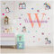Wandsticker personalisiert Sticker Aquarell Tiere mit Name Wandtattoo für Kinderzimmer Babyzimmer Spielzimmer Mädchen Junge Y037 (Nr. 22 Einhörner, Mit Wunschname)