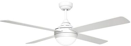 Sulion Ventilador de techo con luz y mando a distancia Baloo, motor DC, 4 aspas, 6 velocidades.