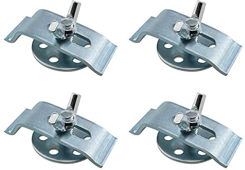JCBIZ - Clips para fregadero empotrados, 4 piezas, acero inoxidable, redondos, seis agujeros, para cocina, baño, bajo montaje