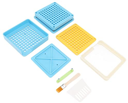 Tablett Zum Füllen von Medizinkapseln, 100 Loch Kapselfüllmaschine Wiederverwendbares Manuelles Kapselfüllwerkzeug für Labor, Apotheke, Zuhause (Blau)