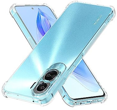 Foluu Für Honor 90 Lite Hülle, Für Honor 90 Lite 2023 Handyhülle klar, Kratzfest Verstärkte Ecken TPU Gummi Weiche Haut Silikon Schutzhülle für Honor 90 Lite 2023 (Kristallklar)