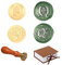 Comealltime 2 Stück Retro Alphabet Siegelwachs Stempel, A~Z Initialen Wachs Stempel mit Holzgriff, Vintage 26 Buchstabe 25mm Abnehmbarer Messingkopf Für Invitations Cards Gift Wrapping Decor(Letter Q)