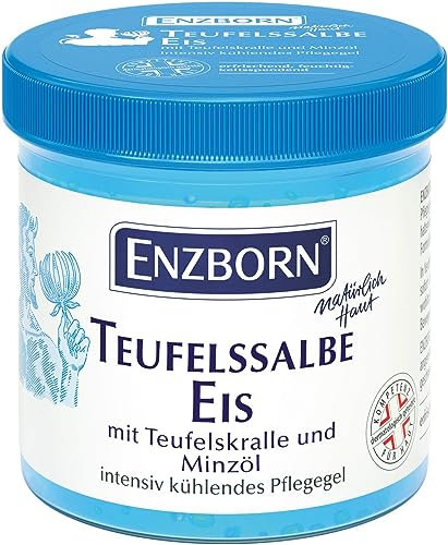 Enzborn Teufelssalbe Eis | Langanhaltender Kälteeeffekt | Ohne Rückstände | Auch bei Insektenstichen | Dermatologisch Geprüft | 2 x 200 ml