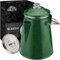 Coletti Cafetera clásica con percolador esmaltado (Verde, 12 Tazas): la cafetera Original para Acampar Hecha Moderna, Esencial para el Maestro cervecero del Campamento