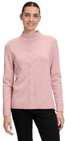 Betty Barclay Damen Strickpullover mit Stehkragen Pale Mauve Melange,44