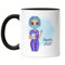 Kiddle-Design Krankenschwester Tasse Schwarz Personalisiert - Heldin Freundin Pflegerin MFA Geschenk Examen Medizin Dankeschön Ärztin