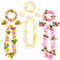 Hawaiiketten Blumenketten,Blumenkette Hawaiian Halskette,13PCS Hawaii Ketten Blumen mit Stirnband Armband Haarclips für Hawaii Strandpartys und Hochzeit Partys Geburtstag Festival Deko