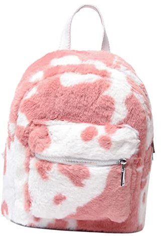 Gogogmee Plüsch Kleiner Rucksack Mädchen Stilvoller Kleiner Reisetasche Rucksack Mit Weichem Material Vielseitig Für Schule Und Alltag