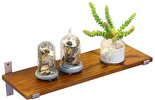 FCYNNV Wall Shelves Shelf Wall Mounted Floating Rack Shelves Retro Solid Wood Iron Art Separator Plate Bookshelf Storage