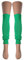 Silver Legs Leg Warmers, Over 30 Styles, 60cm Length, Neon, Striped, Glittery, Plain, Eco-Packaging, Made in the UK (Lurex, Neon Green)
