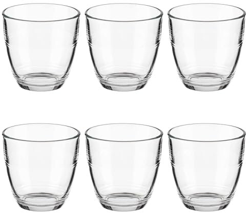 Set 6 vasos cortado 150ml colección VIVALTO