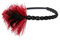 YUEZHAN Headband Bandeau Cheveux Femme Bandeau Strass Bande De Cheveux Partie Casque Femmes Flapper Prom Plume Rouge