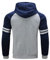 Men'S Hoodies Zip Up Jumpers For Men 2024 Gifts Men's Autumn And Winter Sports Blouse And Leisure Striped Hooded Sweaters Color Block Splicing Sweater Hoodie Purple Hoodie (Navy, XXXL)