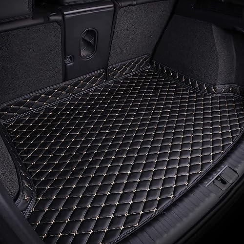 NUBHYYIO para BMW 1 Serie F40 2019-2024 Coche Alfombrillas Maletero, Cuero Funda Maletero Protector Tronco Bandeja Alfombra AntiarañAzos Maletero Protección Interior Accesorios,B/Black-Beige