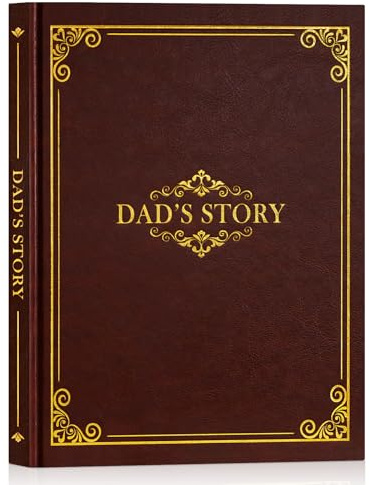 Lanpn Papa Raconte Moi Ton Histoire, Livre d'histoire de La Vie de Papa avec 300+ Questions, Dad Story Book Journal Guidé Carnet de Souvenirs, Fête des Pères Anniversaire Noël Cadeau, Marron