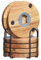 Dessous De Verre en Bois D'acacia,Lot De 6 10 Cm Dessous De Verre Ronds en Bois avec Support,Ronds Dessous De Verre en Bois pour Table Basse,Table A Manger,Tasses,Verre,Maiso,Bar