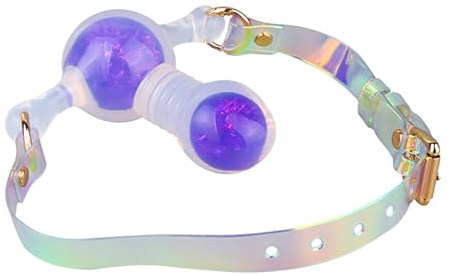 Kutocesy Bâillon De Bondage En Silicone Pour Jeux Sexuels, Bâillon Pénien Avec Sangle Réglable, Bâillon Buccal Fétichiste, Entrave Pour L'entraînement À La Bouche Ouverte. (Purple)