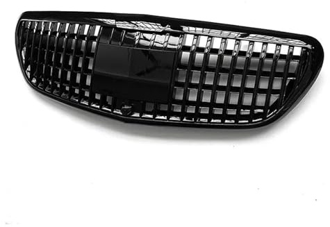 Grill Glanz Für Mercedes Für Benz Für E-Klasse Für W213 Für E300 Für E260 2016-2020 Frontstoßstangen Netzgrills(Black with emblem)
