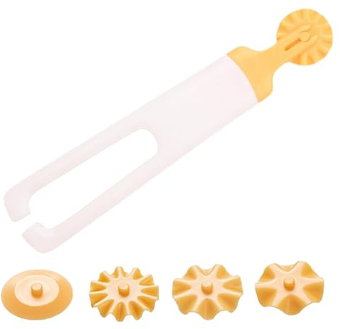 Generisch Teigcrimper-Rad – Ravioli-Rad Mit Vier Funktionen, 15,5 X 3 | 3 X 2,5 cm Teigteiler-Werkzeug, Pizzaschneider- | Verstellbare Schneid, Backzubehör-Gadget, Szenario Für Die Nudelherstellung