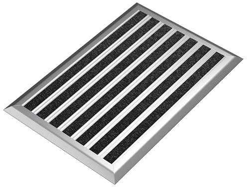 Fußmatte außen grau 40 x 60 cm, Aluminium Fußmatten, Fußabtreter außen, Schmutzfang Alu, Schmutzfangmatte Außenbereich, Fussmatte Aussenbereich, Türmatte außen, Fußabstreifer Hauseingang, Abtreter
