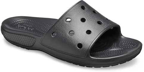 Crocs Classic Slide, Unisex-Adults Sandal Sliders, Comfortable on Beach, in Black, Size M4W5 UK
