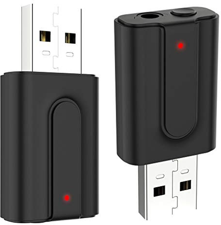 Queen.Y USB Bluetooth 5. 0 Adapter 2 in 1 USB Audio Receiver Sender 3. 5Mm Stereo Audio Adapter für Heim/Auto/Laptop Bluetooth Dongle Aux-In 3. 5 Mm Buchse Denoise HiFi Musik