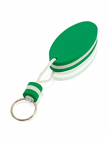 Schwimmender Schlüsselanhänger aus EVA-Schaum und Edelstahlring im lustigen zweifarbigen Design in verschiedenen Farben (Grün), grün
