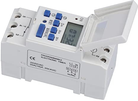 Interrupteur à relais horaire LCD de qualité industrielle avec puce de classe industrielle programmable en temps réel pour lanternes de route, lumières néon DC 24 V