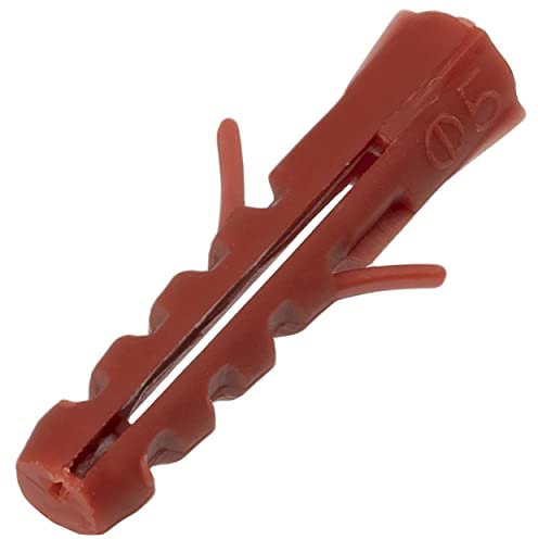 AERZETIX - C65082 - Juego de 100 tacos universales 5x25mm - en nylon - multiusos fijación en hormigón ladrillo cemento construcción trabajos edificio tornillo de madera perforación