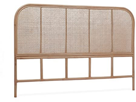 Kopfteil aus Rattan und Rohrgeflecht Natur passend für Betten mit einer Breite von 160 cm