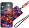 JEZSTHAI Schutzhülle Kompatibel mit Wiko Y80 Hülle Silikon Dünn mit Muster Design,Weiche Flexibel Stoßfeste Handyhülle mit Handykette & Handykordel zum Umhängen,Nr.A09