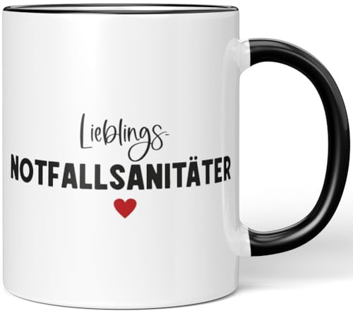 JUNIWORDS Tasse, Lieblings-Notfallsanitäter, Schwarz (7762035)