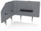 hjh OFFICE Akustik Tischtrennwand FLEXMIUT T TOP 50 x 160 cm Stoff Sichtschutz Schreibtisch, als Eck- oder Front-Trennwand nutzbar, Grau, 891015