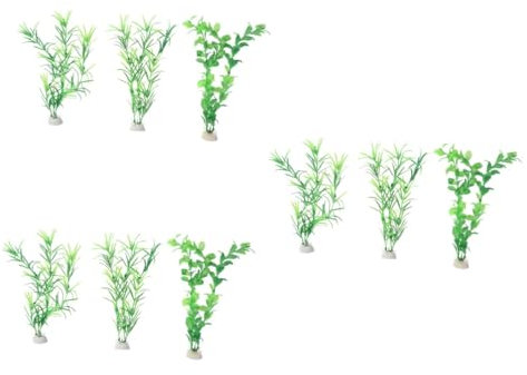 DOITOOL 3 Stück 3 1 künstliches Grün künstliches para gefälschte Wasserpflanzen Unterwasserpflanzen grüne Anzüge kunstpflanze Kunstrasen Aquarium-Ornamente Anlage Dekorationen einstellen