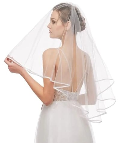 iwiio Hen Party Veil, Hen Do Veil, Bride to Be Veil, Bride Party Accessories, 2 Tier Tulle with Comb for Brides Shower Bachelorette Hen Night