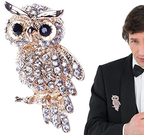 Eule Brosche Pin,Erstellt Strass Kristall Eule Mode Brosche, Beauty Brosche Pin Schals Schal Clip Für Damen Damen Mädchen